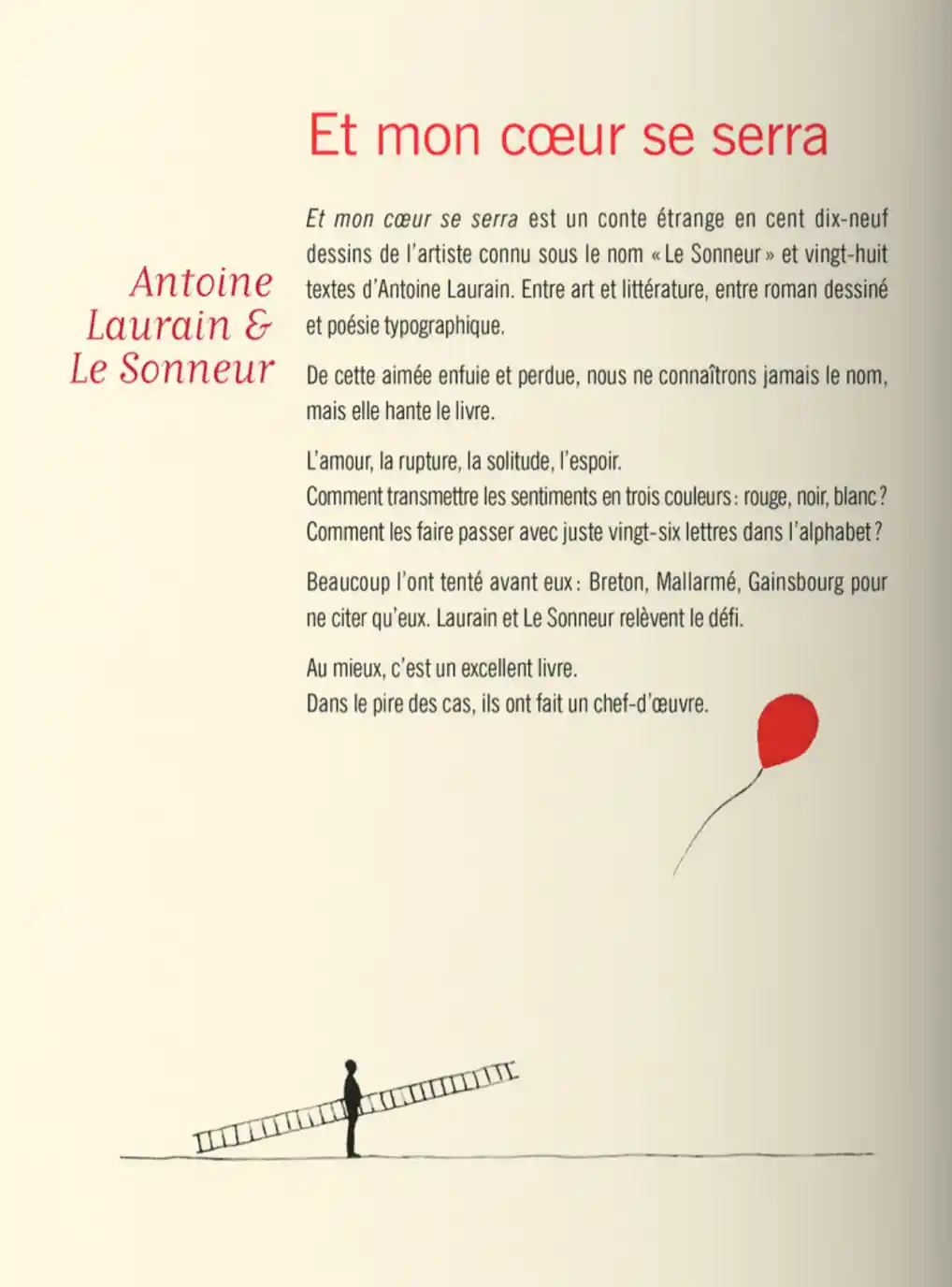 cover, letters, man with ladder, balloon